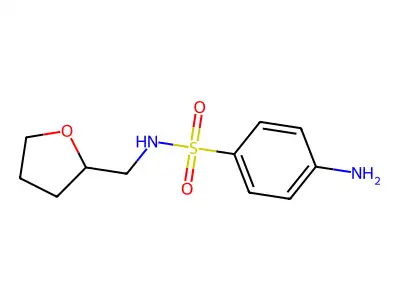 4-amino-N-(tetrahydrofuran-2-ylmethyl)benzenesulfonamide structure