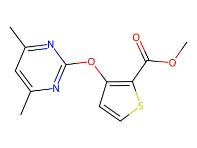 Methyl 3-[(4,6-dimethylpyrimidin-2-yl)oxy]thiophene-2-carboxylate structure