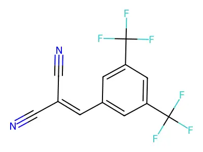 3,5-Bis(trifluoromethyl)benzalmalononitrile structure