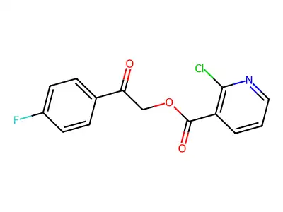 2-Chloro-3-pyridinecarboxylic acid [2-(4-fluorophenyl)-2-oxoethyl] ester structure