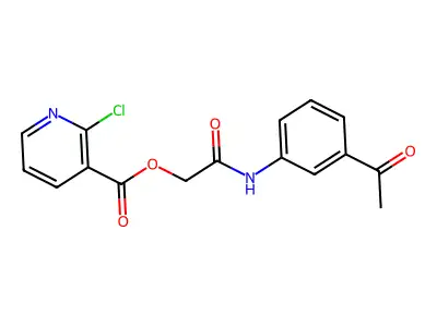 [2-(3-Acetylanilino)-2-oxoethyl] 2-chloropyridine-3-carboxylate structure