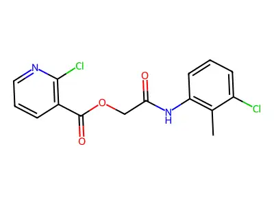 [(3-Chloro-2-methylphenyl)carbamoyl]methyl 2-chloropyridine-3-carboxylate structure