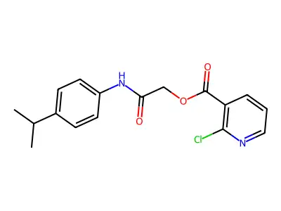 {[4-(Propan-2-yl)phenyl]carbamoyl}methyl 2-chloropyridine-3-carboxylate structure