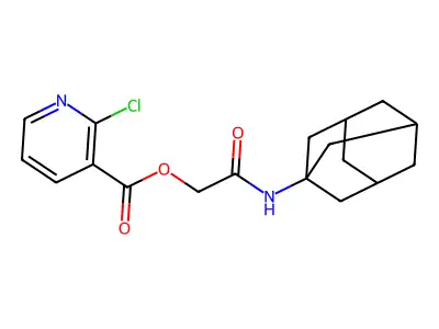 [2-(1-Adamantylamino)-2-oxoethyl] 2-chloropyridine-3-carboxylate structure
