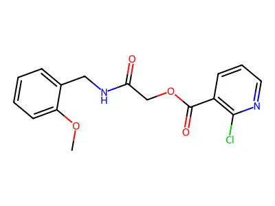 {[(2-Methoxyphenyl)methyl]carbamoyl}methyl 2-chloropyridine-3-carboxylate structure