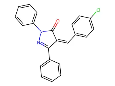 1,3-Diphenyl-4-p-chlorobenzal-5-pyrazolone structure