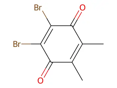 2,3-Dibromo-5,6-dimethyl-1,4-benzoquinone structure