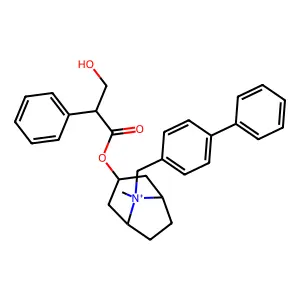 4-Biphenylmethyl-(tropyl-alpha-tropinium) structure
