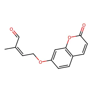 2-Methyl-4-(2-oxochromen-7-yl)oxybut-2-enal structure