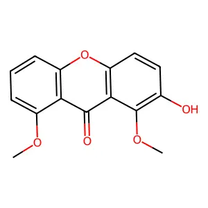 1,8-Dimethoxy-2-hydroxyxanthone structure