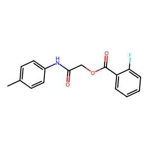 2-[(4-Methylphenyl)amino]-2-oxoethyl 2-fluorobenzoate structure