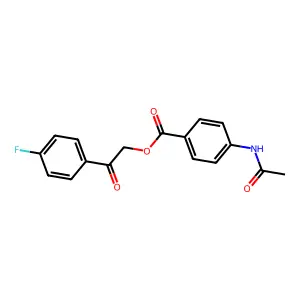 2-(4-Fluorophenyl)-2-oxoethyl 4-(acetylamino)benzoate structure
