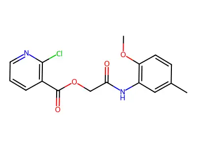 [(2-Methoxy-5-methylphenyl)carbamoyl]methyl 2-chloropyridine-3-carboxylate structure