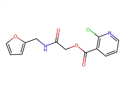 [2-(Furan-2-ylmethylamino)-2-oxoethyl] 2-chloropyridine-3-carboxylate structure