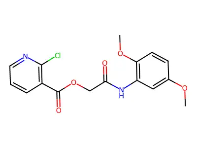 [(2,5-Dimethoxyphenyl)carbamoyl]methyl 2-chloropyridine-3-carboxylate structure