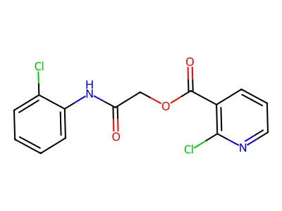 [(2-Chlorophenyl)carbamoyl]methyl 2-chloropyridine-3-carboxylate structure
