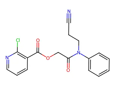 [(2-Cyanoethyl)(phenyl)carbamoyl]methyl 2-chloropyridine-3-carboxylate structure