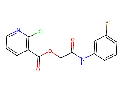 [(3-Bromophenyl)carbamoyl]methyl 2-chloropyridine-3-carboxylate structure