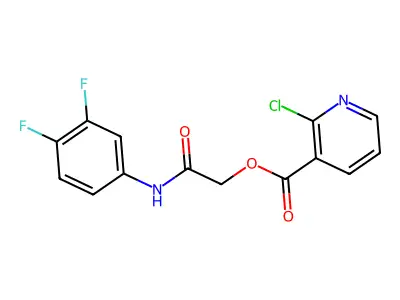 [(3,4-Difluorophenyl)carbamoyl]methyl 2-chloropyridine-3-carboxylate structure