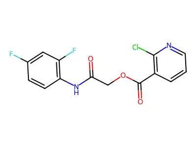 [(2,4-Difluorophenyl)carbamoyl]methyl 2-chloropyridine-3-carboxylate structure
