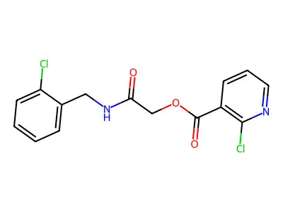 {[(2-Chlorophenyl)methyl]carbamoyl}methyl 2-chloropyridine-3-carboxylate structure