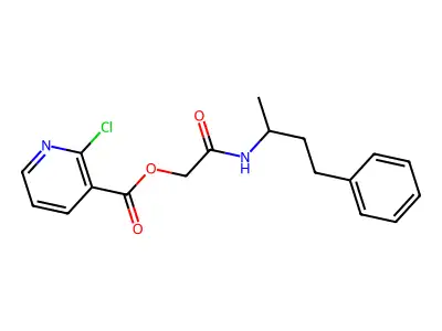 [(4-Phenylbutan-2-yl)carbamoyl]methyl 2-chloropyridine-3-carboxylate structure