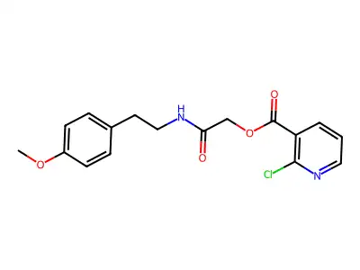 {[2-(4-Methoxyphenyl)ethyl]carbamoyl}methyl 2-chloropyridine-3-carboxylate structure