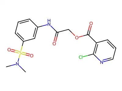 {[3-(Dimethylsulfamoyl)phenyl]carbamoyl}methyl 2-chloropyridine-3-carboxylate structure