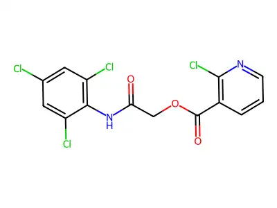 [(2,4,6-Trichlorophenyl)carbamoyl]methyl 2-chloropyridine-3-carboxylate structure