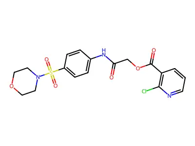 [2-(4-Morpholin-4-ylsulfonylanilino)-2-oxoethyl] 2-chloropyridine-3-carboxylate structure