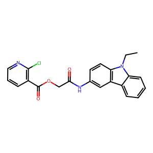 [(9-ethyl-9H-carbazol-3-yl)carbamoyl]methyl 2-chloropyridine-3-carboxylate structure