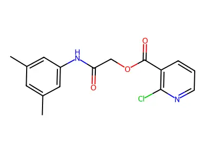 [(3,5-Dimethylphenyl)carbamoyl]methyl 2-chloropyridine-3-carboxylate structure