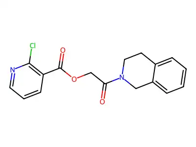 2-Oxo-2-(1,2,3,4-tetrahydroisoquinolin-2-yl)ethyl 2-chloropyridine-3-carboxylate structure