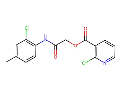 [2-(2-Chloro-4-methylanilino)-2-oxoethyl] 2-chloropyridine-3-carboxylate structure