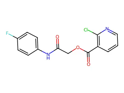 [(4-Fluorophenyl)carbamoyl]methyl 2-chloropyridine-3-carboxylate structure