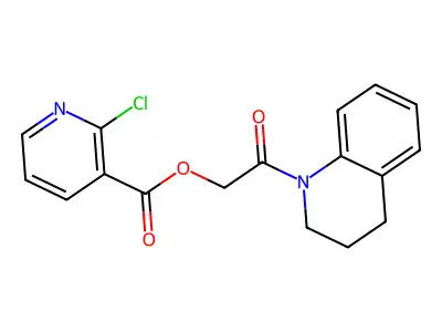 2-Oxo-2-(1,2,3,4-tetrahydroquinolin-1-yl)ethyl 2-chloropyridine-3-carboxylate structure