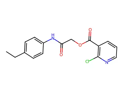 [2-(4-Ethylanilino)-2-oxoethyl] 2-chloropyridine-3-carboxylate structure