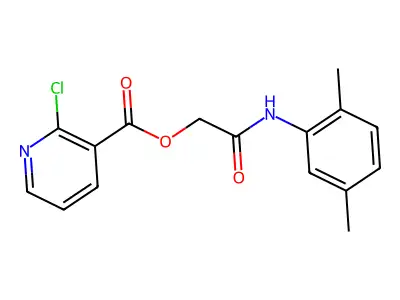 [(2,5-Dimethylphenyl)carbamoyl]methyl 2-chloropyridine-3-carboxylate structure