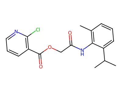 {[2-Methyl-6-(propan-2-yl)phenyl]carbamoyl}methyl 2-chloropyridine-3-carboxylate structure
