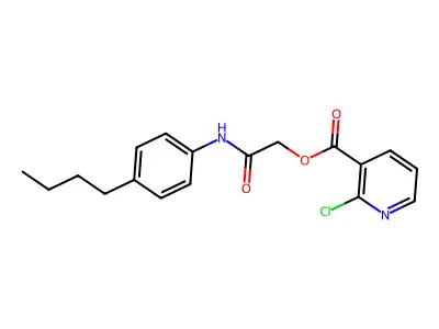 [(4-Butylphenyl)carbamoyl]methyl 2-chloropyridine-3-carboxylate structure