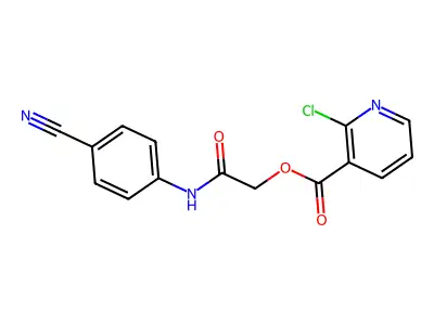 [(4-Cyanophenyl)carbamoyl]methyl 2-chloropyridine-3-carboxylate structure