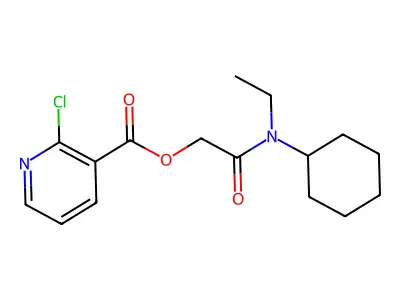 [Cyclohexyl(ethyl)carbamoyl]methyl 2-chloropyridine-3-carboxylate structure