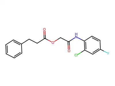 [2-(2-Chloro-4-fluoroanilino)-2-oxoethyl] 3-phenylpropanoate structure