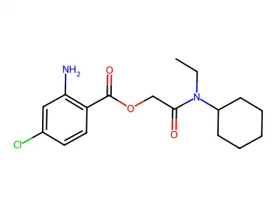 [2-[Cyclohexyl(ethyl)amino]-2-oxoethyl] 2-amino-4-chlorobenzoate structure