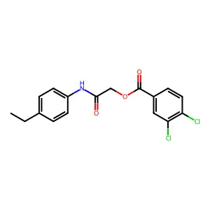 [2-(4-Ethylanilino)-2-oxoethyl] 3,4-dichlorobenzoate structure