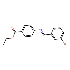 p-(m-Bromobenzylidene)aminobenzoic acid ethyl ester structure