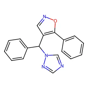 1H-1,2,4-Triazole, 1-[phenyl(5-phenyl-4-isoxazolyl)methyl]- structure
