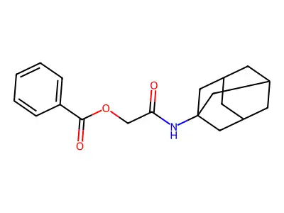 [2-(1-Adamantylamino)-2-oxoethyl] benzoate structure