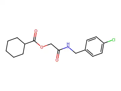 [2-[(4-Chlorophenyl)methylamino]-2-oxoethyl] cyclohexanecarboxylate structure