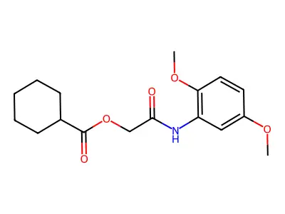 [2-(2,5-Dimethoxyanilino)-2-oxoethyl] cyclohexanecarboxylate structure